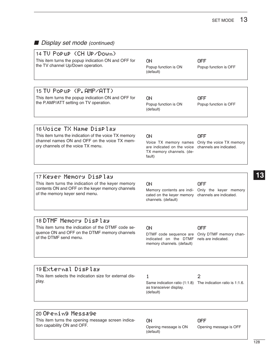 Display set mode | Icom IC-7000 User Manual | Page 137 / 166
