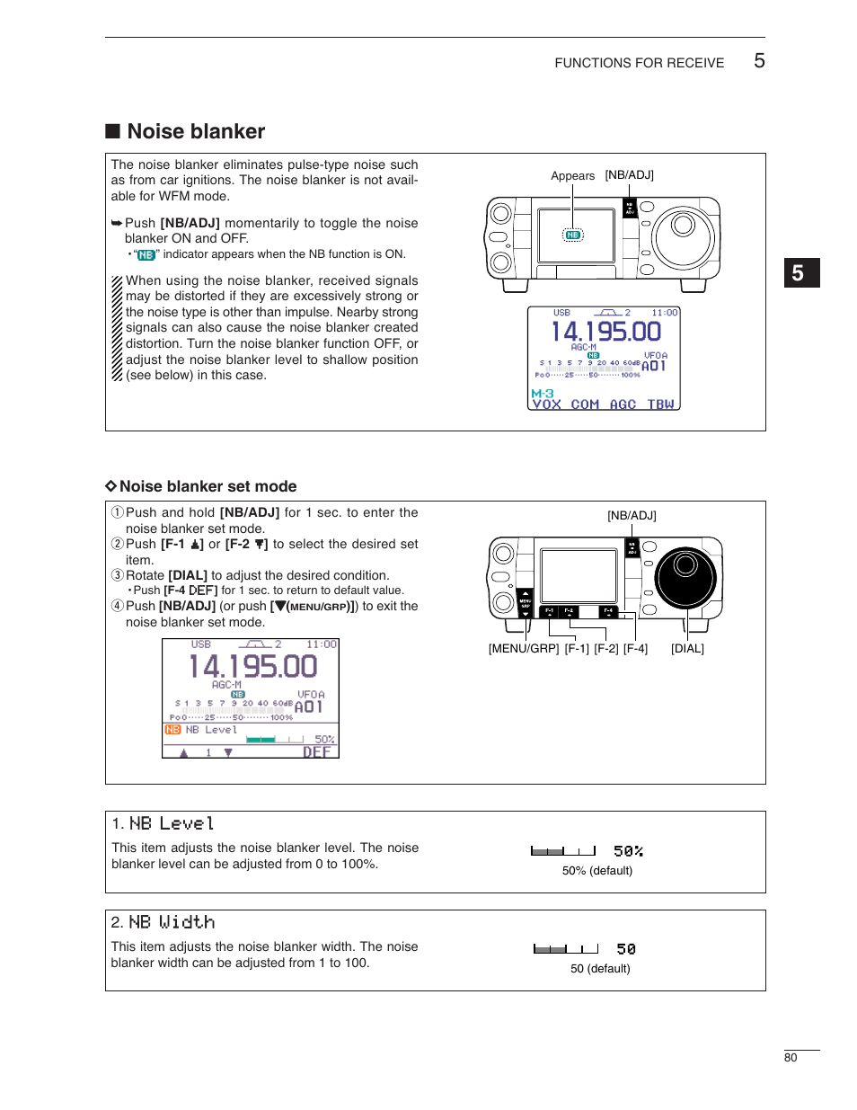 Noise blanker | Icom IC-7000 User Manual | Page 89 / 166