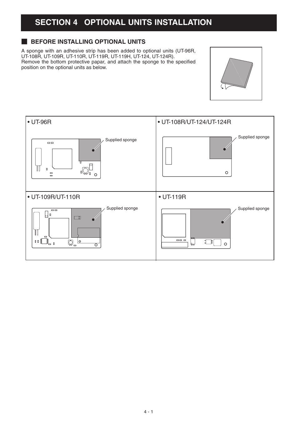 Optional units installation | Icom IC-F5061 User Manual | Page 7 / 36