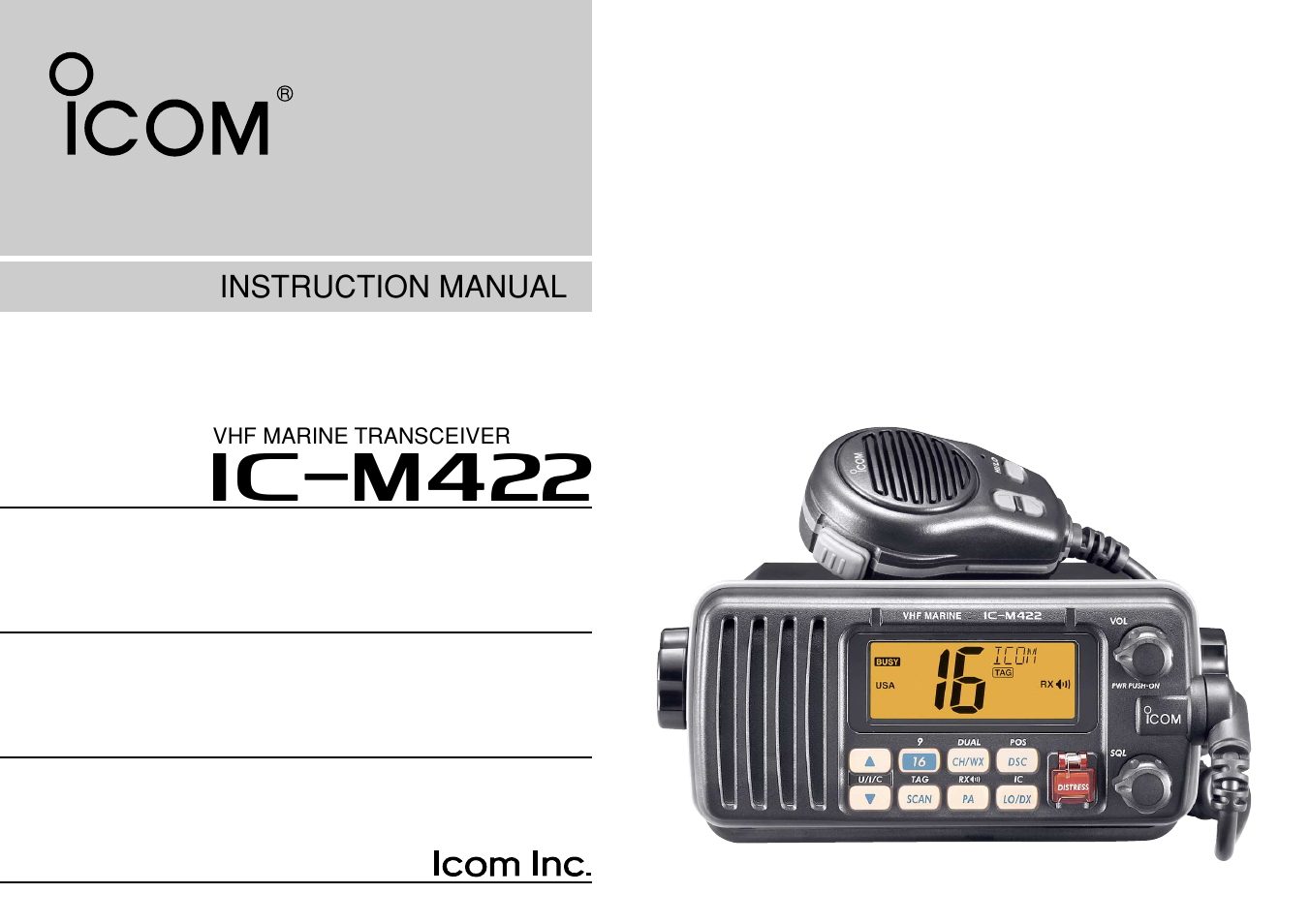 Icom IM422 User Manual | 64 pages