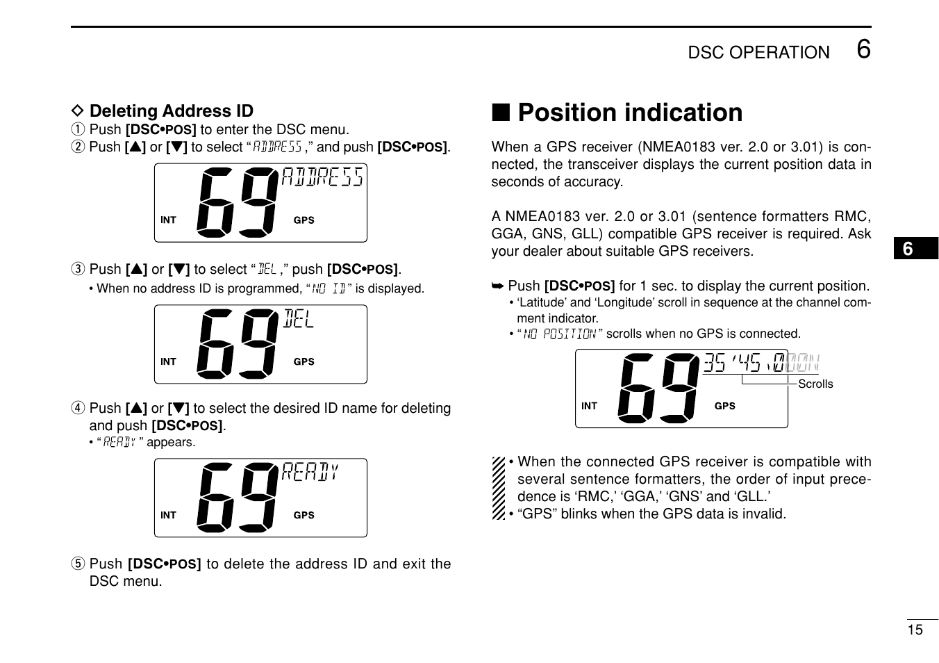 Position indication | Icom IM422 User Manual | Page 21 / 64