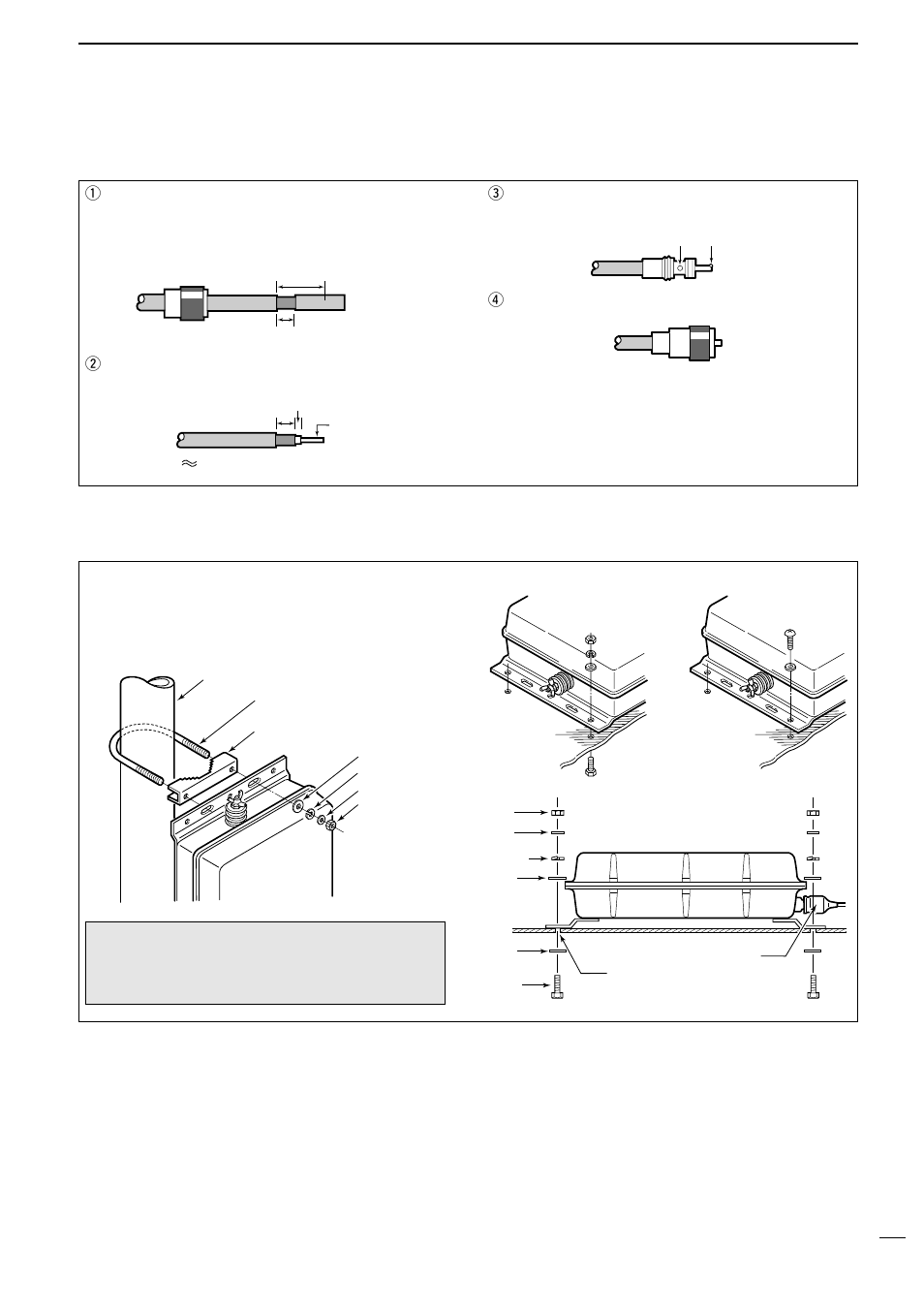 Pl-259 connector, Mounting, Warning | Icom AT-140 User Manual | Page 7 / 12