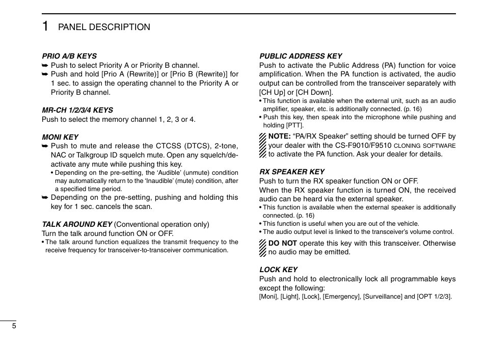 Icom IC-F9511HT User Manual | Page 10 / 32