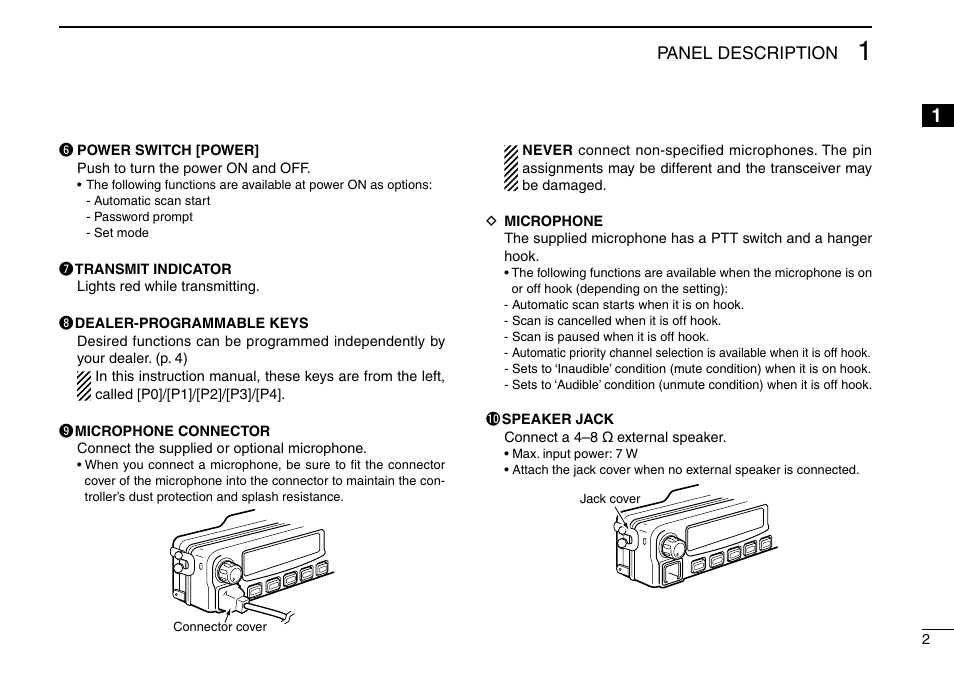 Icom IC-F9511HT User Manual | Page 7 / 32