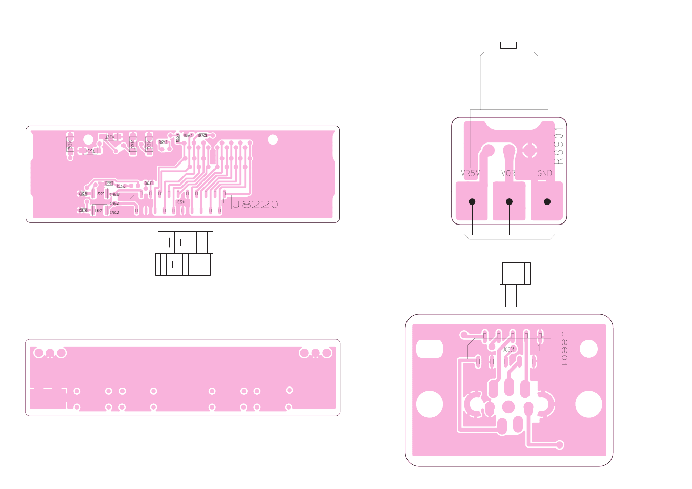 Bottom view (sensor board) | Icom IC-M802 User Manual | Page 54 / 79
