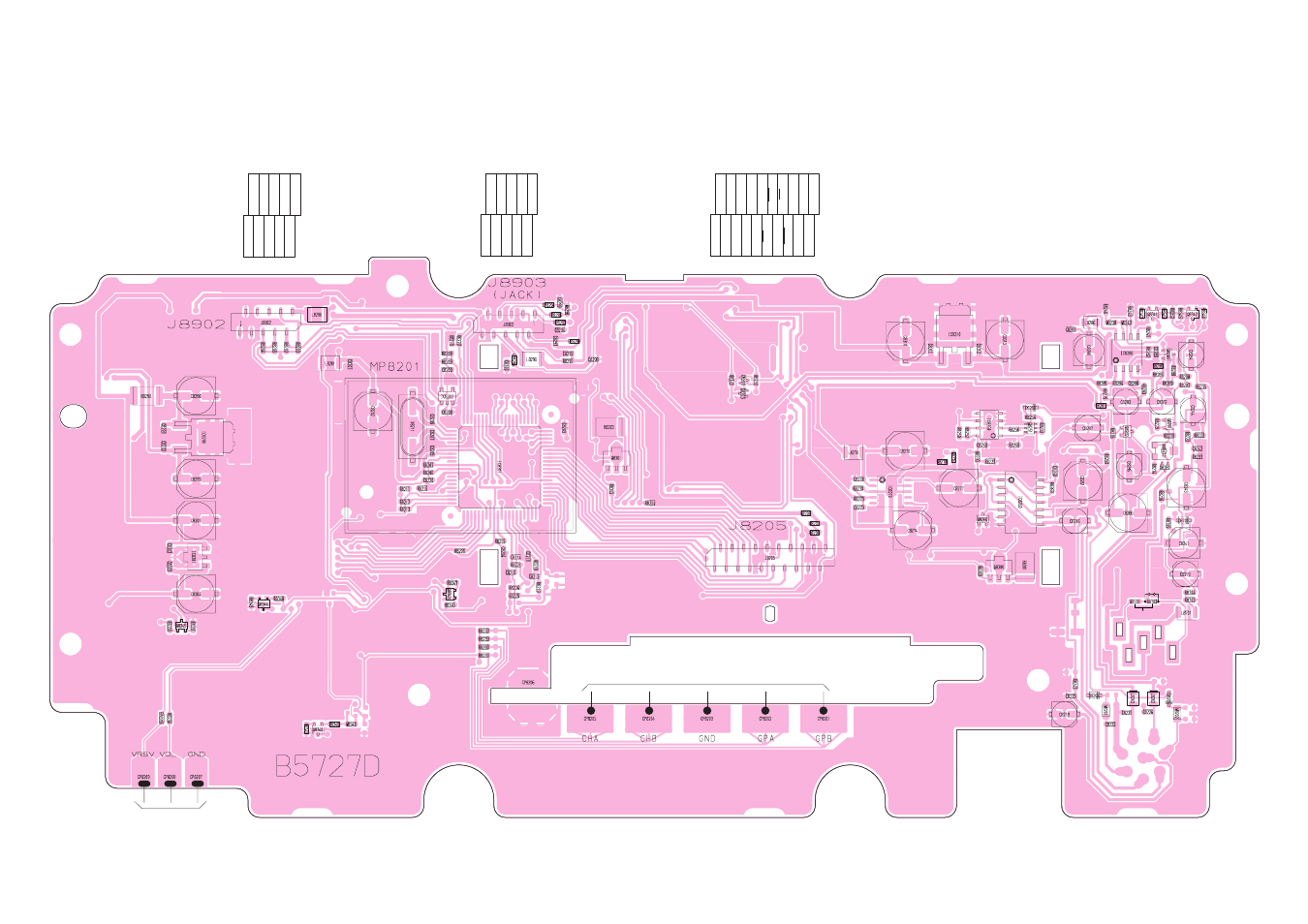 Bottom view (display board) | Icom IC-M802 User Manual | Page 56 / 79