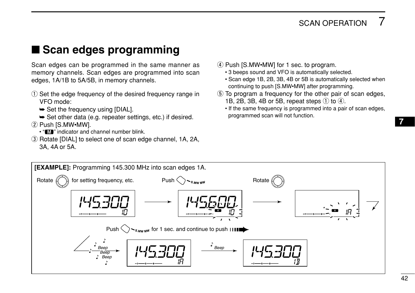 Scan edges programming | Icom IC-208H User Manual | Page 57 / 96