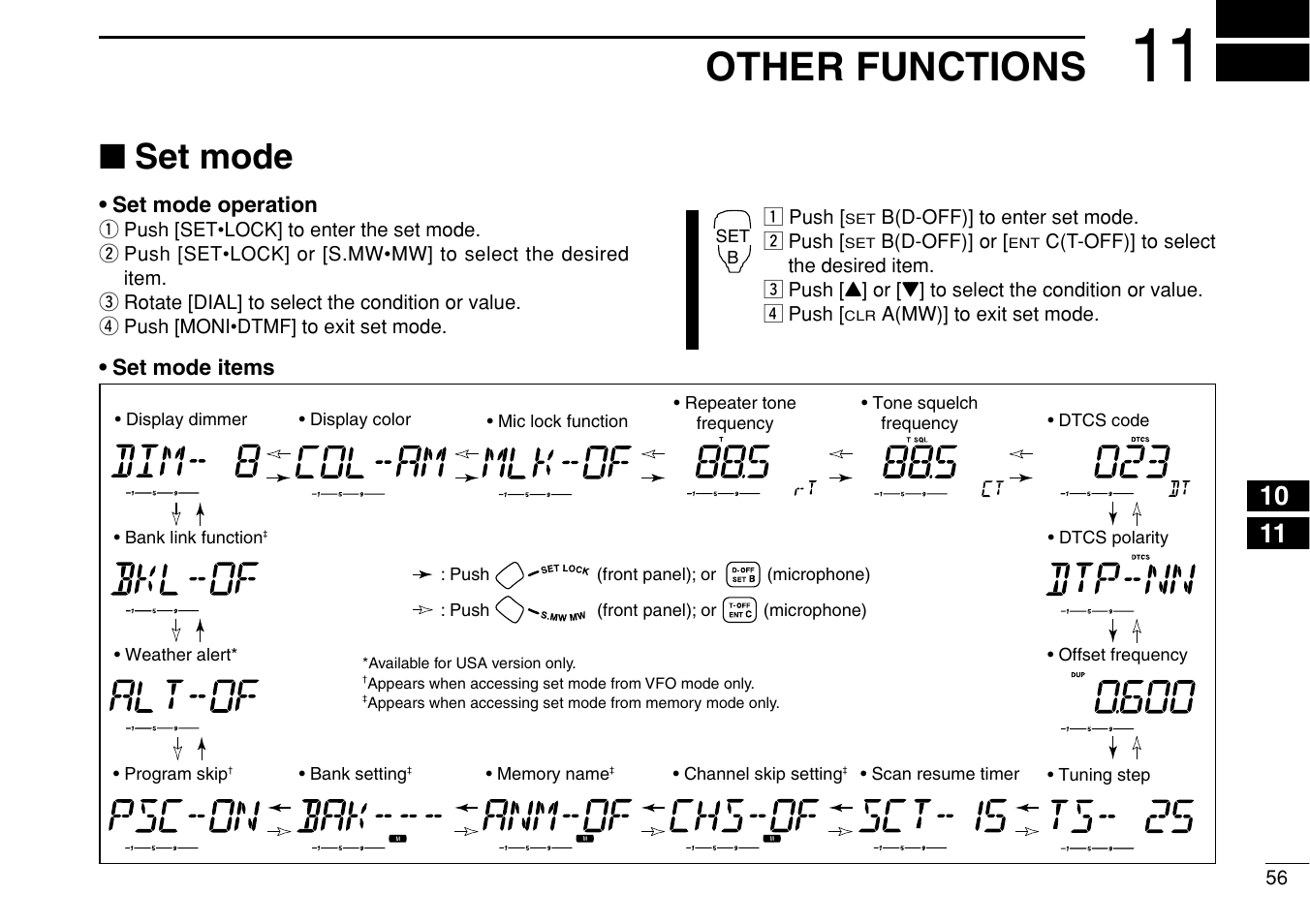 Other functions, Set mode | Icom IC-208H User Manual | Page 71 / 96