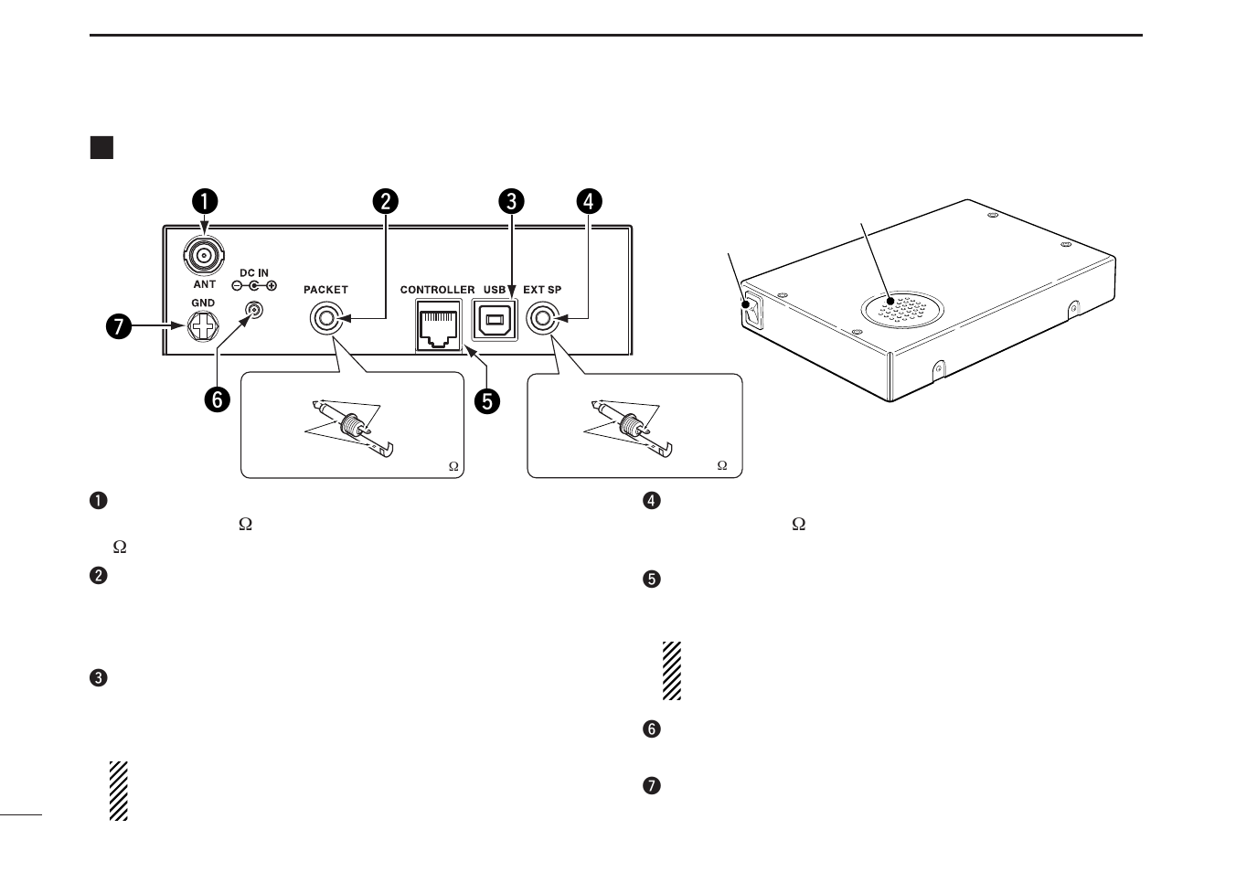 Rear panel—main unit | Icom IC-R1500 User Manual | Page 12 / 56