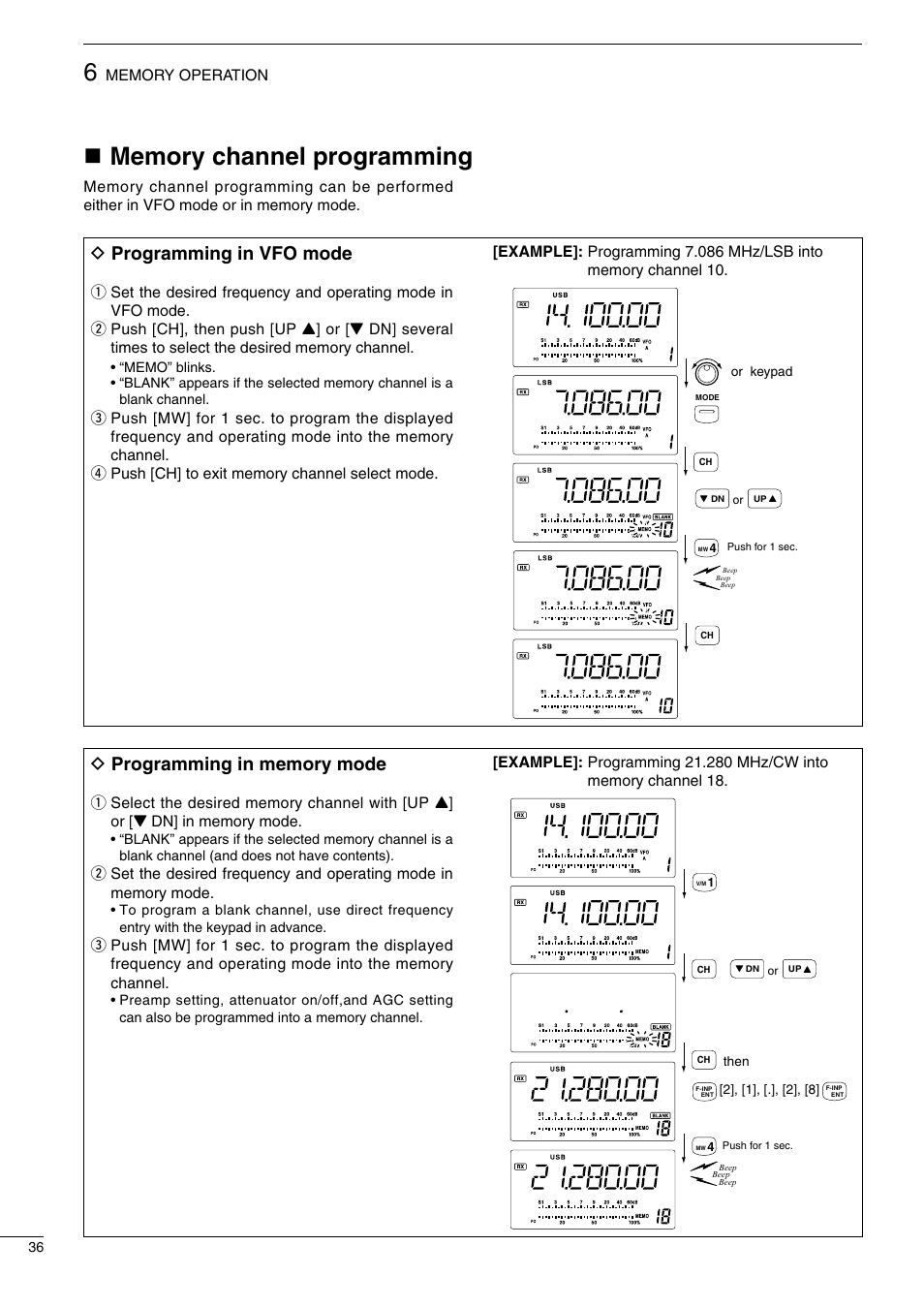 D programming in vfo mode | Icom IC-718 User Manual | Page 38 / 64