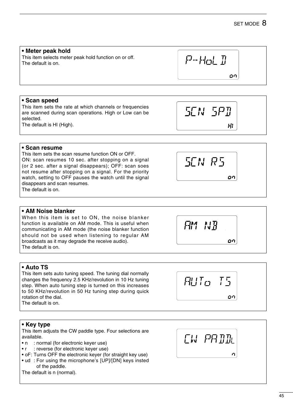 Icom IC-718 User Manual | Page 47 / 64