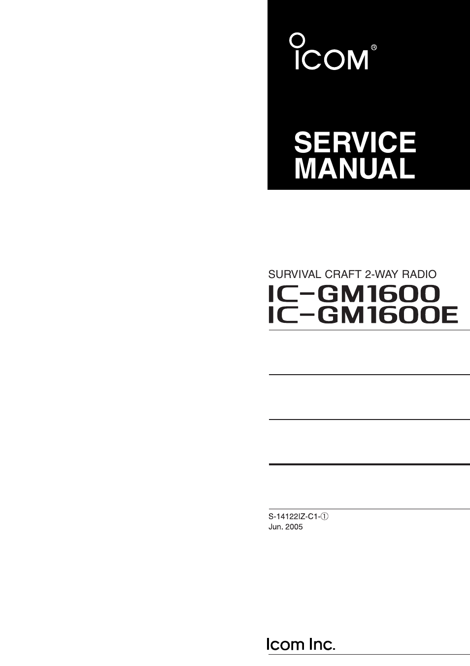 Icom IC-GM1600E User Manual | 34 pages