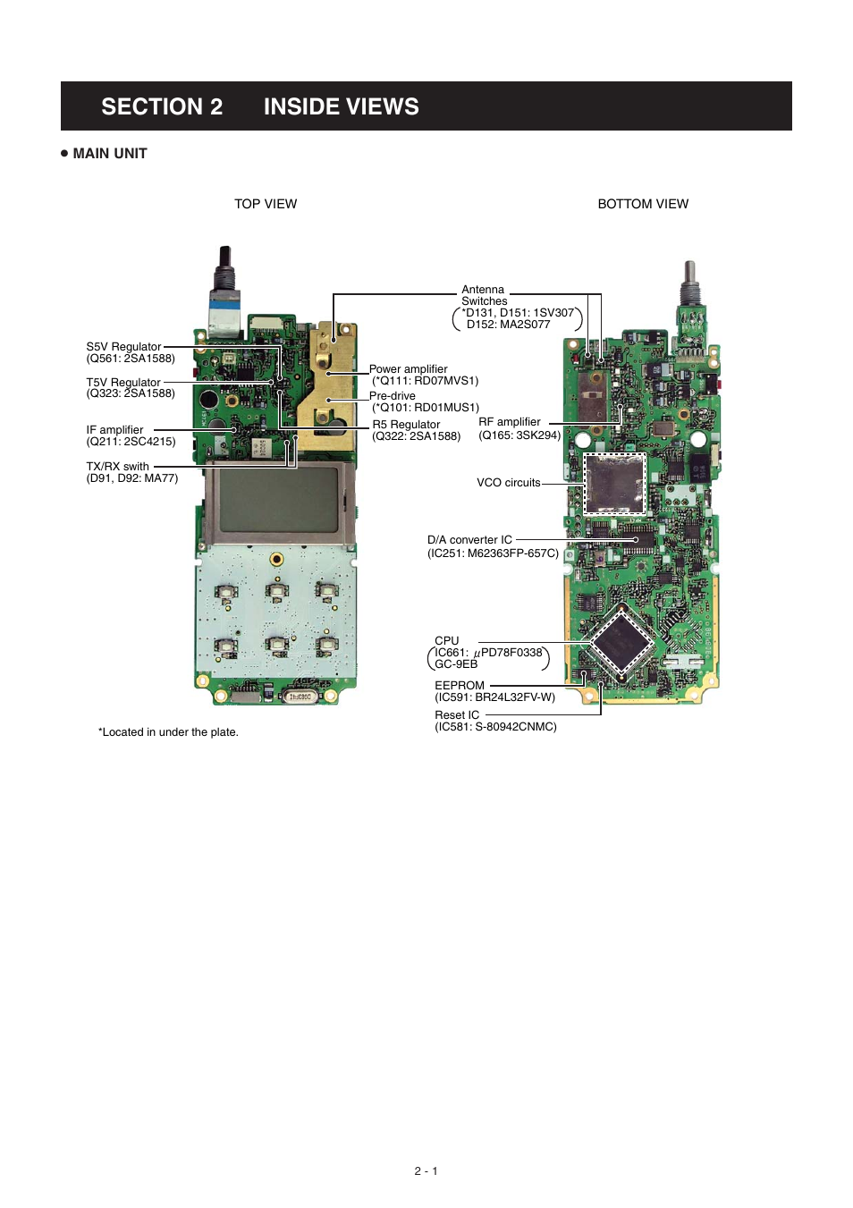 Inside views | Icom IC-GM1600E User Manual | Page 6 / 34