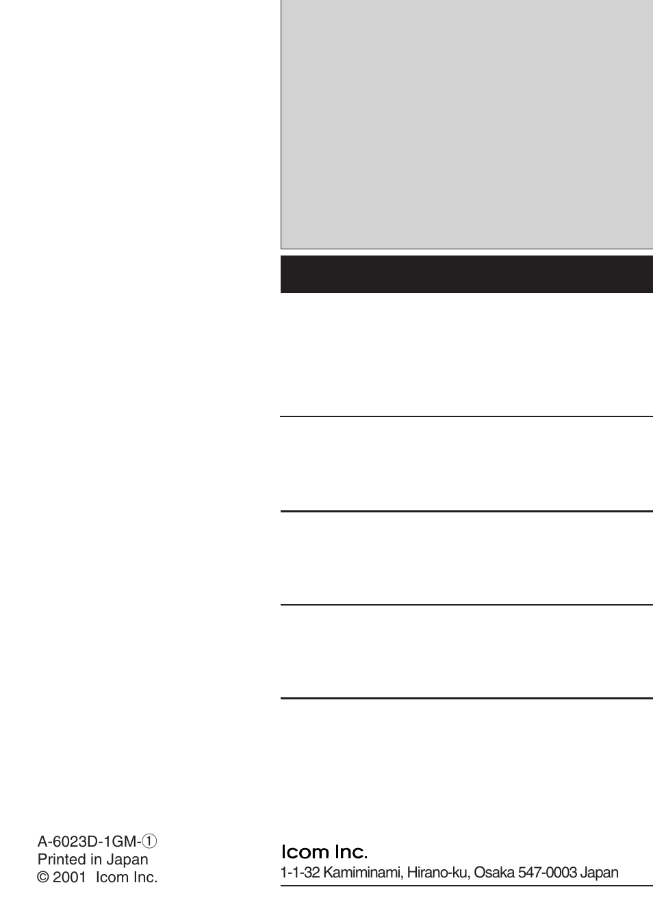 Count on us | Icom IC-F21GM User Manual | Page 32 / 32