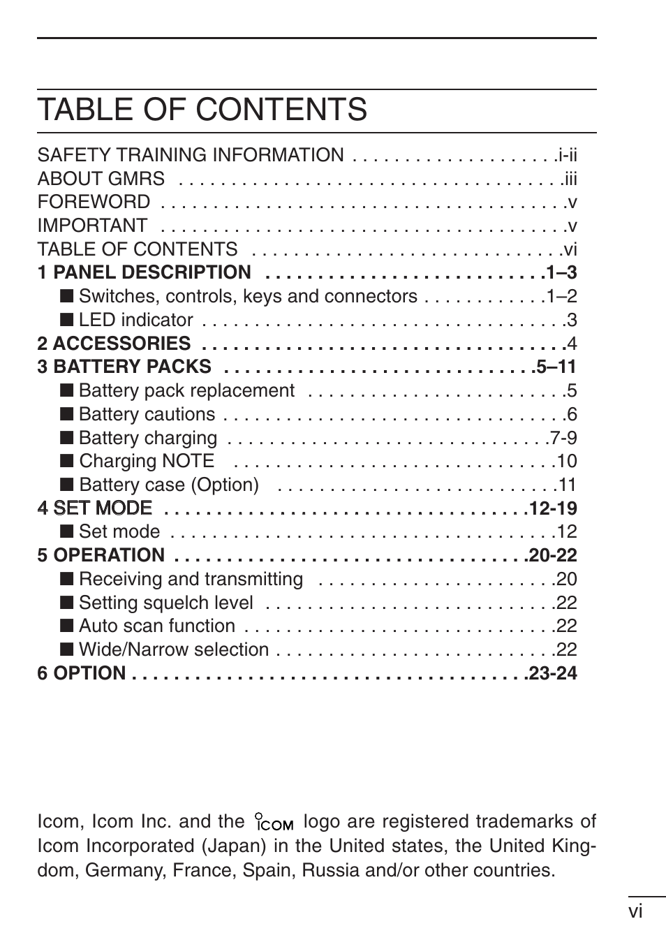 Icom IC-F21GM User Manual | Page 7 / 32