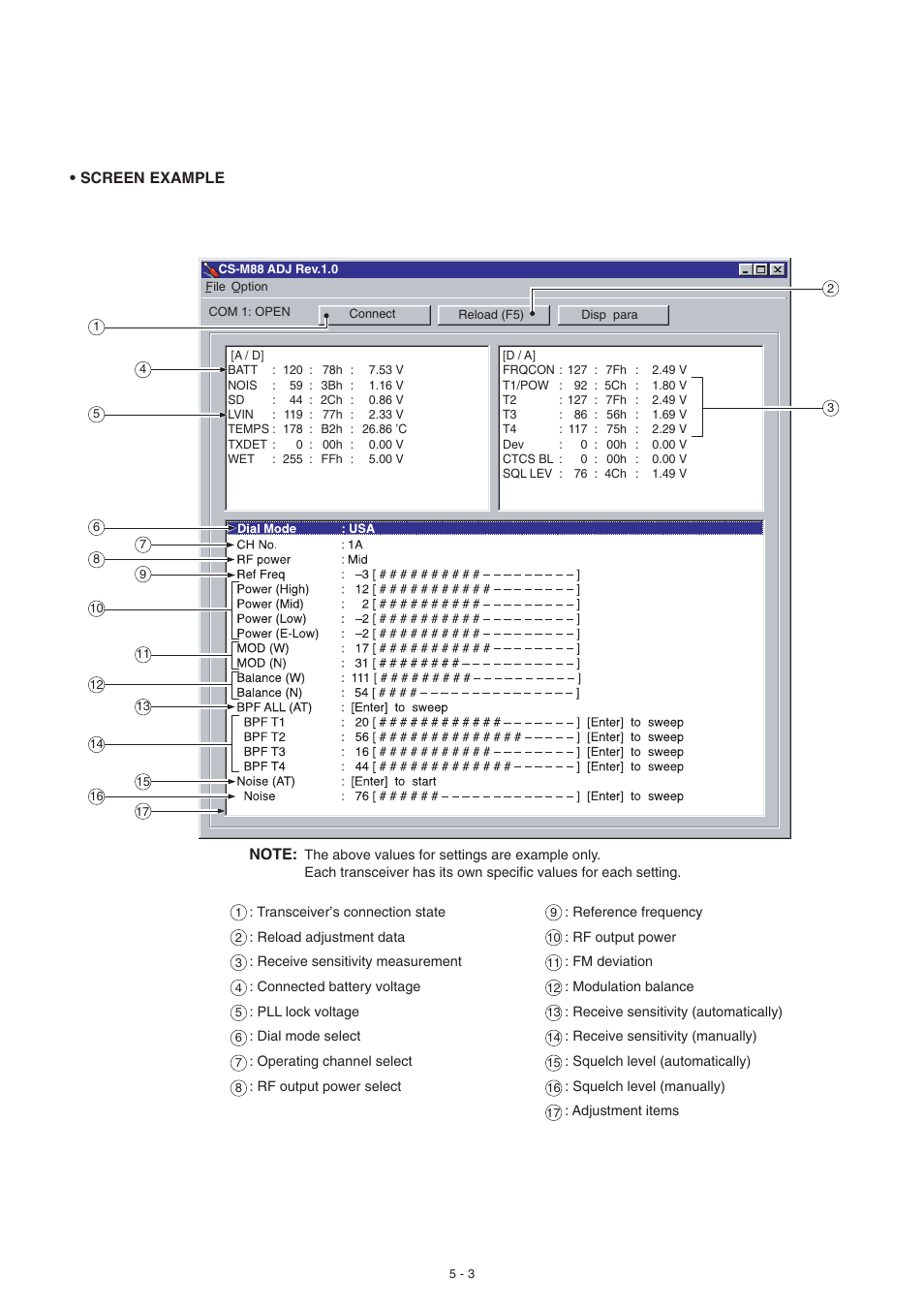 Screen example | Icom VHF Marine Transceiver IC-M88 User Manual | Page 15 / 38