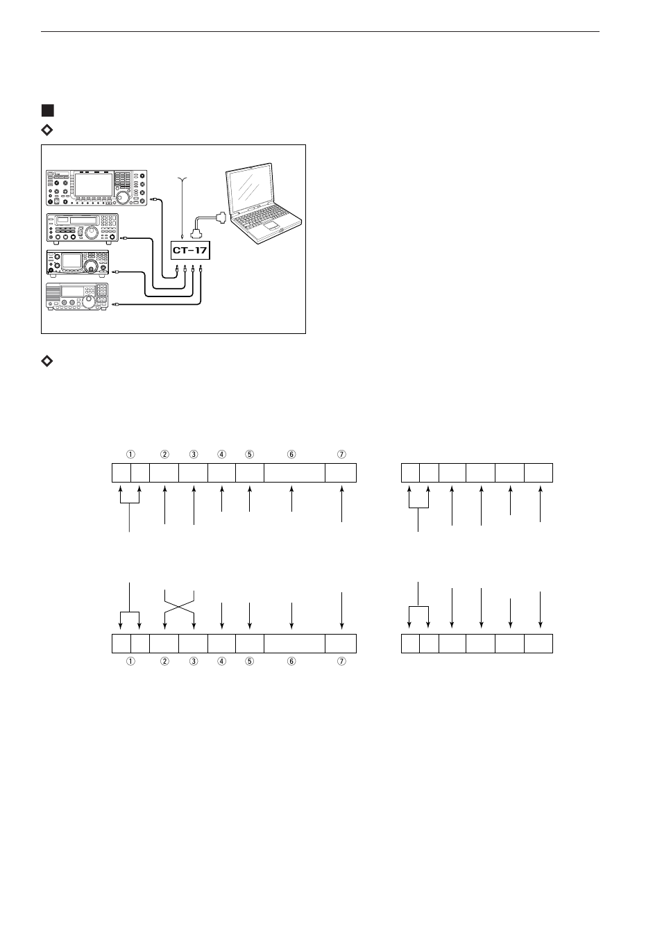 Remote jack (ci-v) information, Dci-v connection example, Ddata format | Icom IC-7700 User Manual | Page 189 / 214
