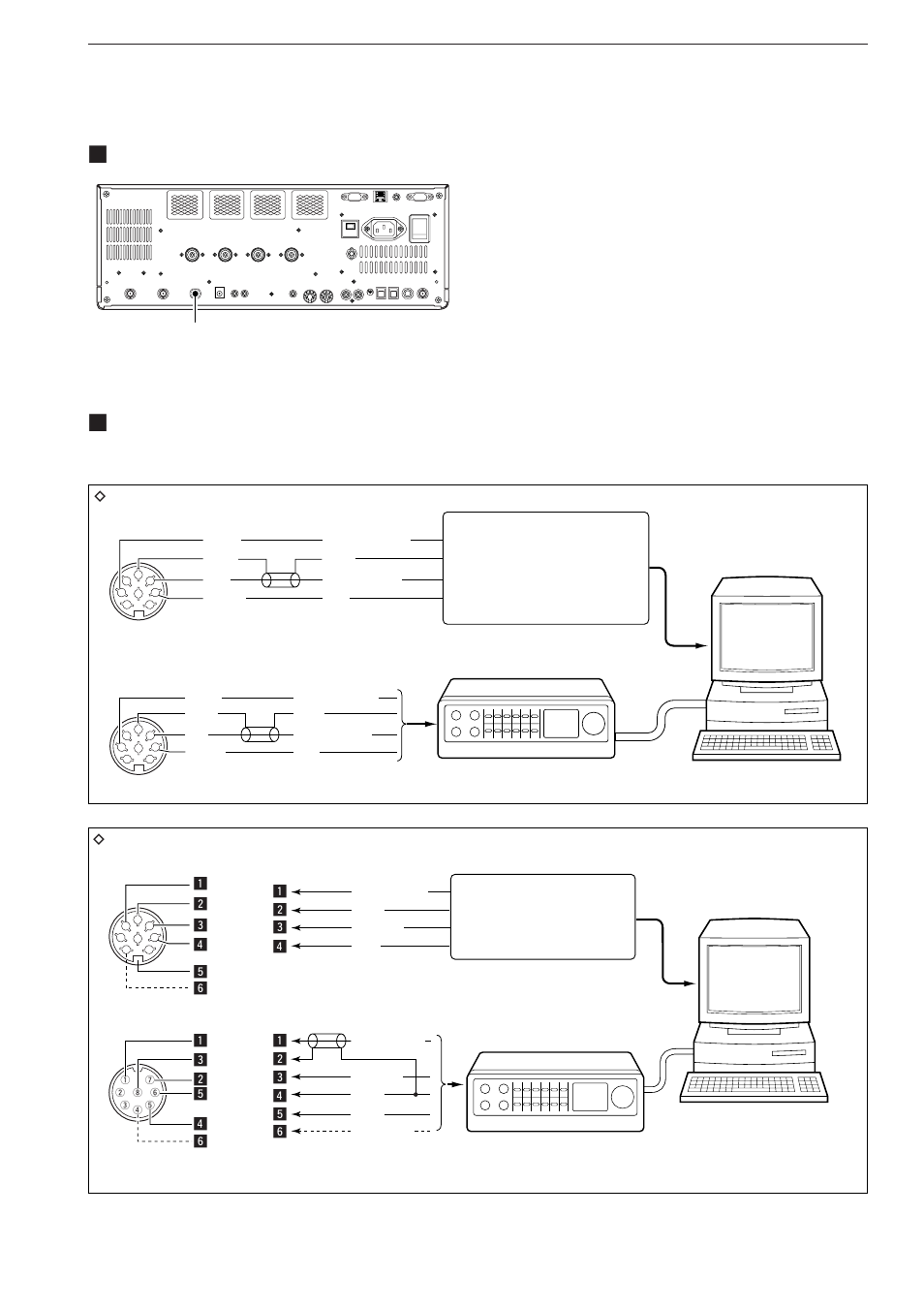 Transverter jack information, Fsk and afsk (sstv) connections, Installation and connections | Dafsk operation, Dfsk operation— when connecting to [acc 1 | Icom IC-7700 User Manual | Page 35 / 214