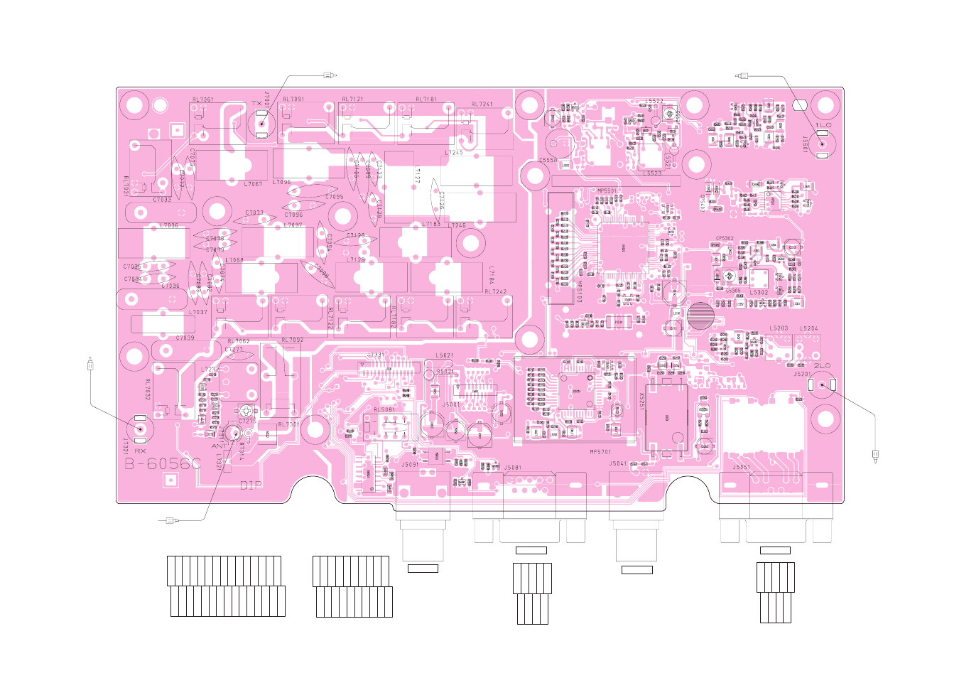 Pll unit, 3-4 pll unit • top view | Icom IC-F7000 User Manual | Page 64 / 79