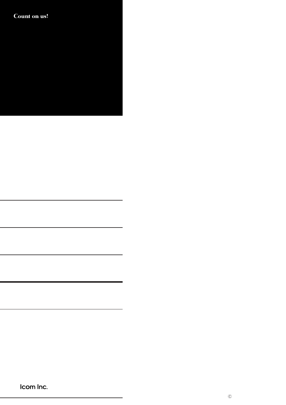 Bottom cover | Icom IC-F7000 User Manual | Page 79 / 79