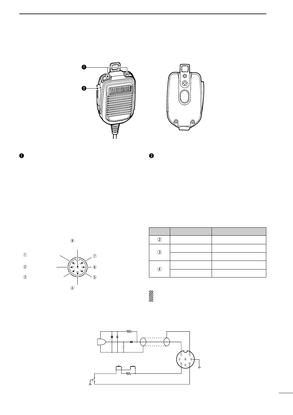 Microphone, Microphone connector, Caution | Hm-36), Hm-36 schematic diagram | Icom IC-756 User Manual | Page 11 / 72