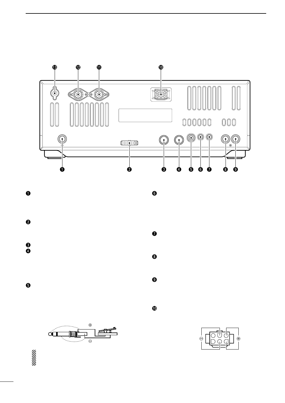 Rear panel | Icom IC-756 User Manual | Page 14 / 72