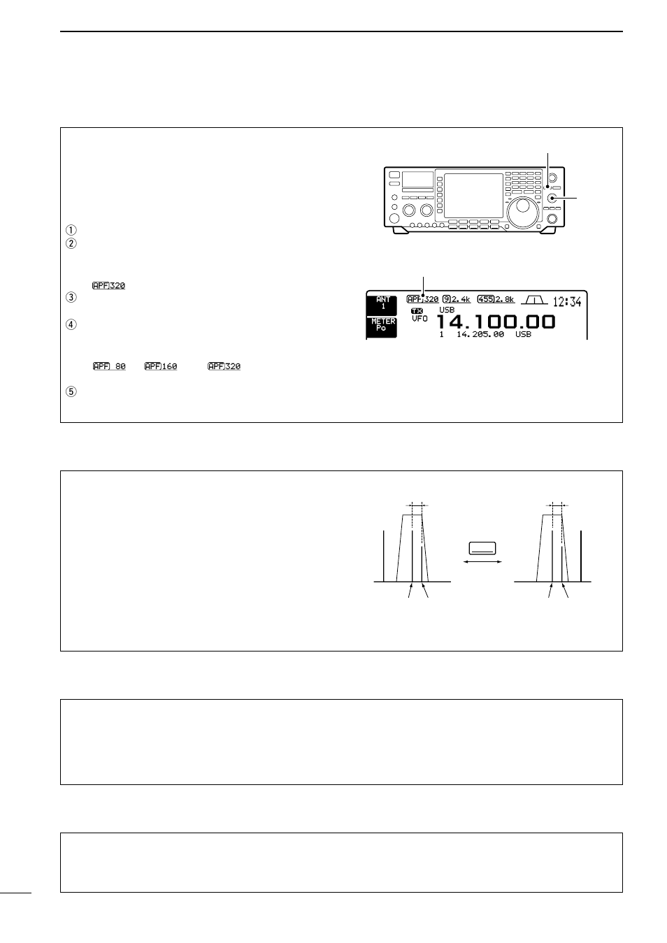 Apf function, Cw reverse mode, Cw pitch control ■ rtty reverse mode | Icom IC-756 User Manual | Page 30 / 72