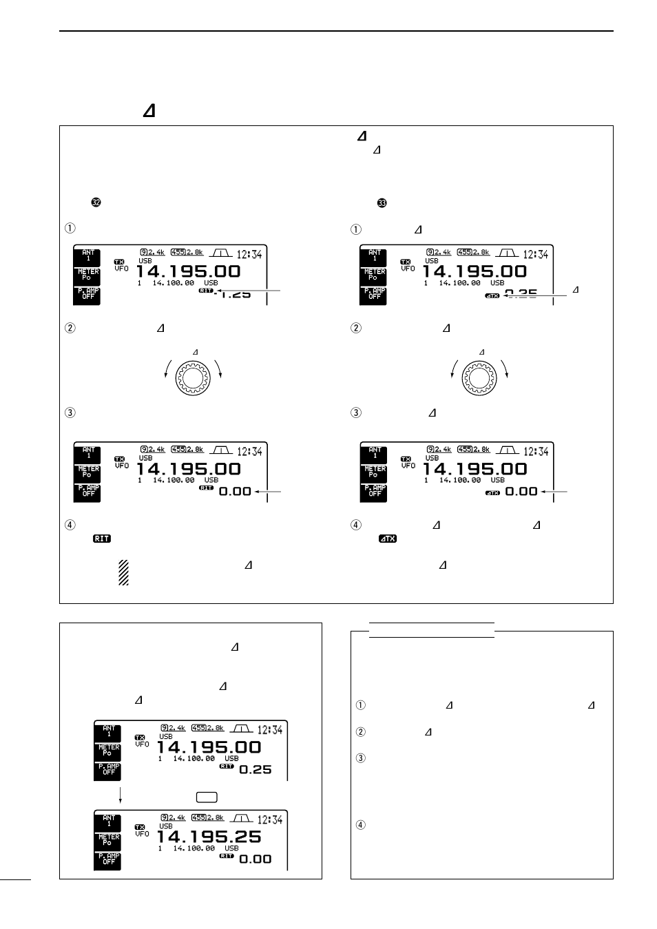 Rit and ∂ ∂ tx, Rit function, Tx function | Calculate function, Practical example, Receive and transmit | Icom IC-756 User Manual | Page 32 / 72