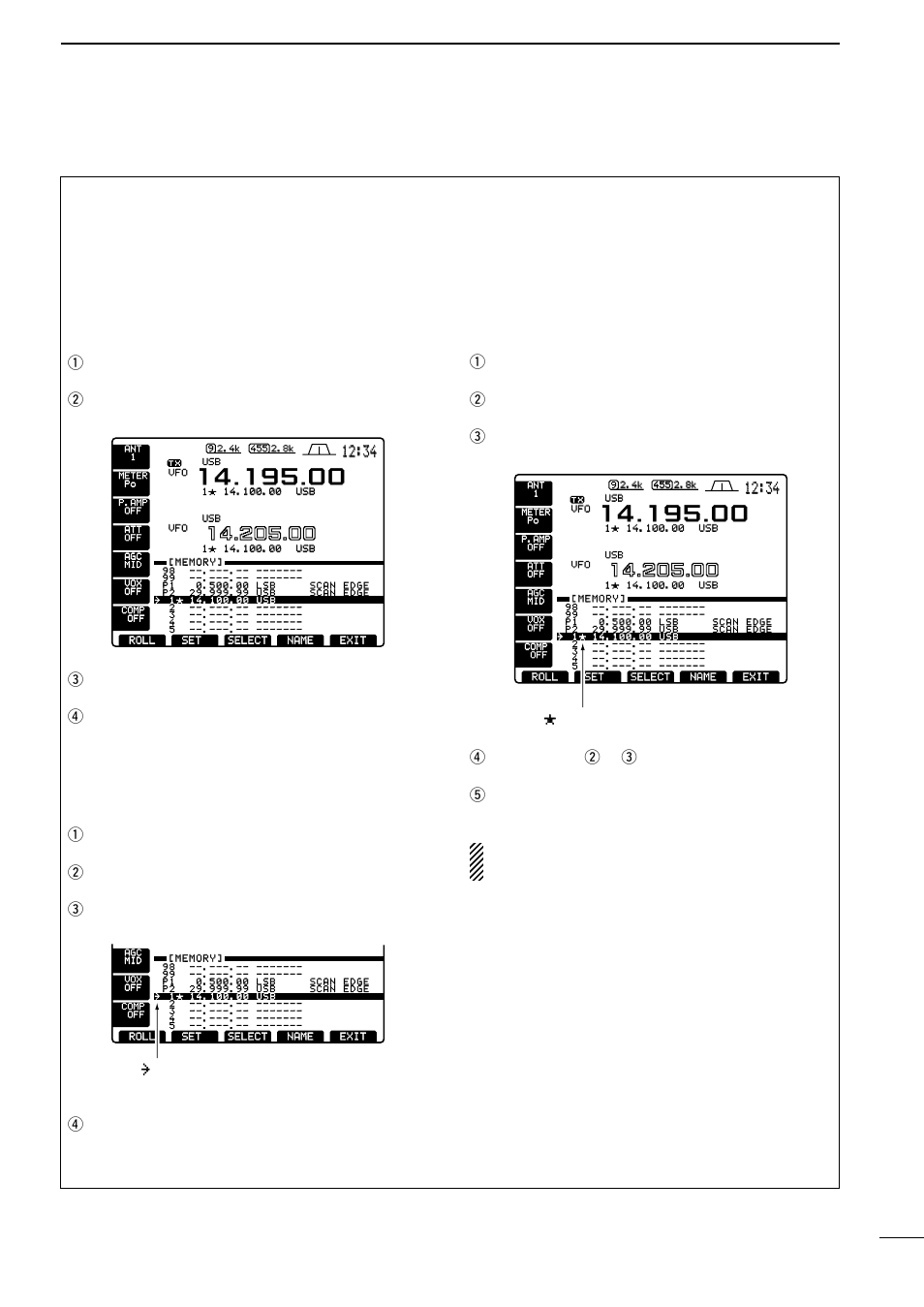 Roll] to scroll the screen. e push | Icom IC-756 User Manual | Page 45 / 72