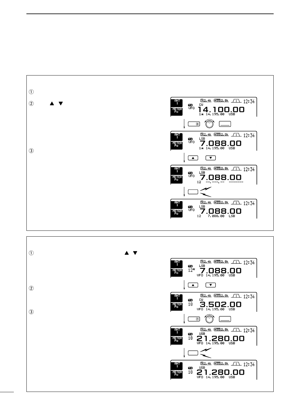 Programming in vfo mode | Icom IC-756 User Manual | Page 46 / 72