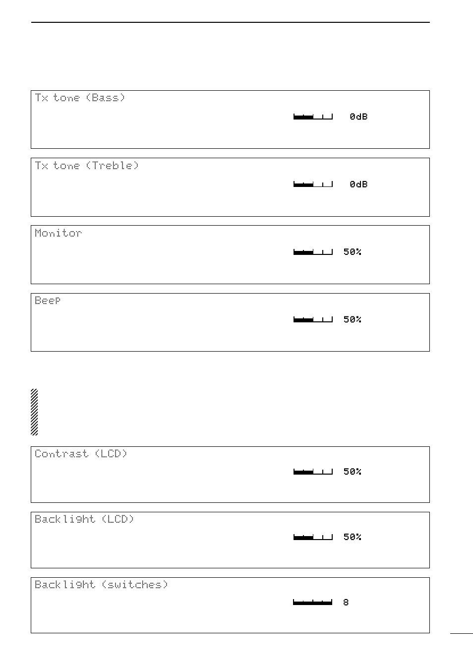 Level set mode, Display set mode | Icom IC-756 User Manual | Page 57 / 72