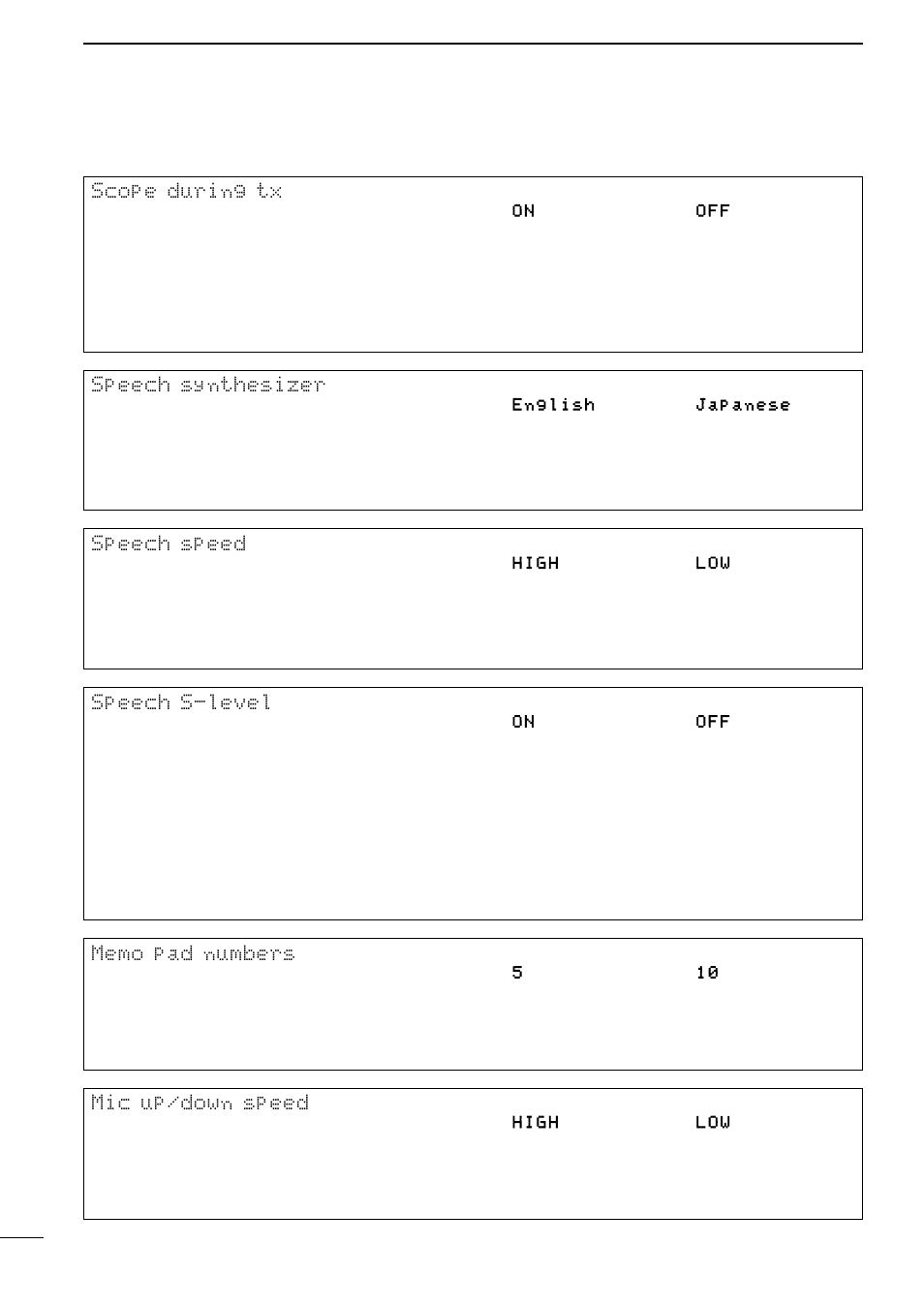 Miscellaneous (others) set mode | Icom IC-756 User Manual | Page 62 / 72
