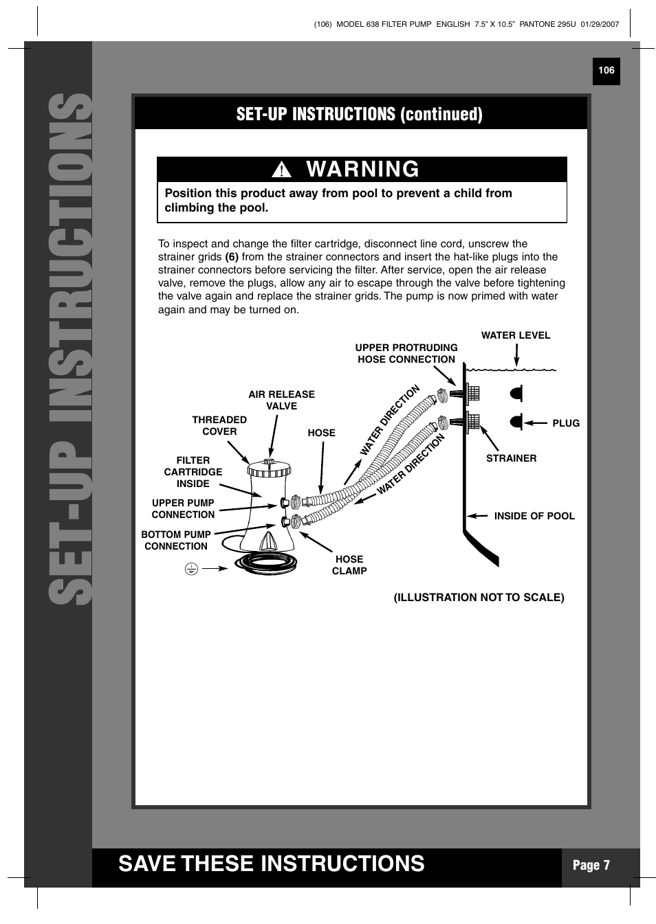 Intex Recreation KRYSTAL CLEAR 638 User Manual | Page 7 / 15