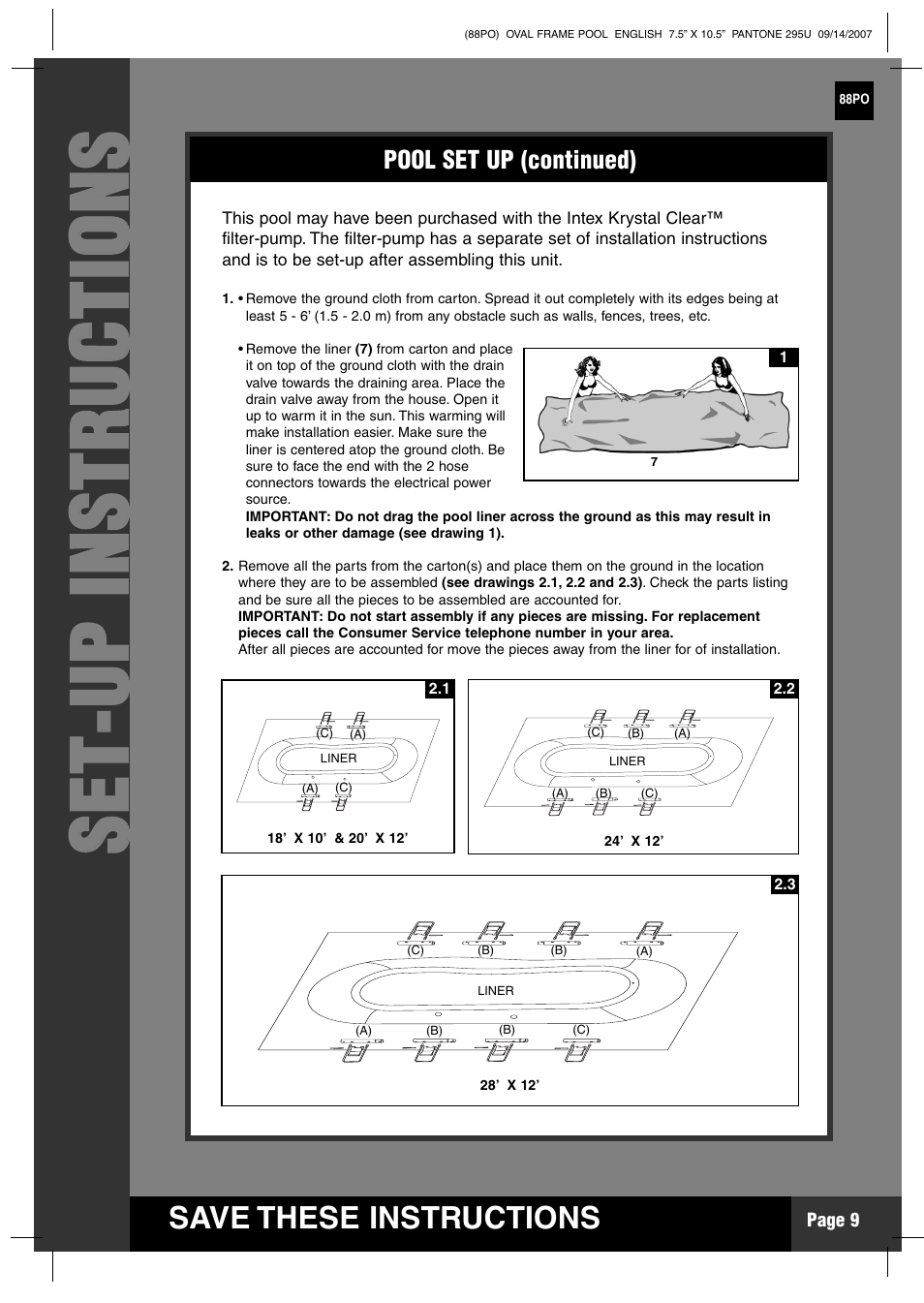 Intex Recreation 88PO User Manual | Page 9 / 19