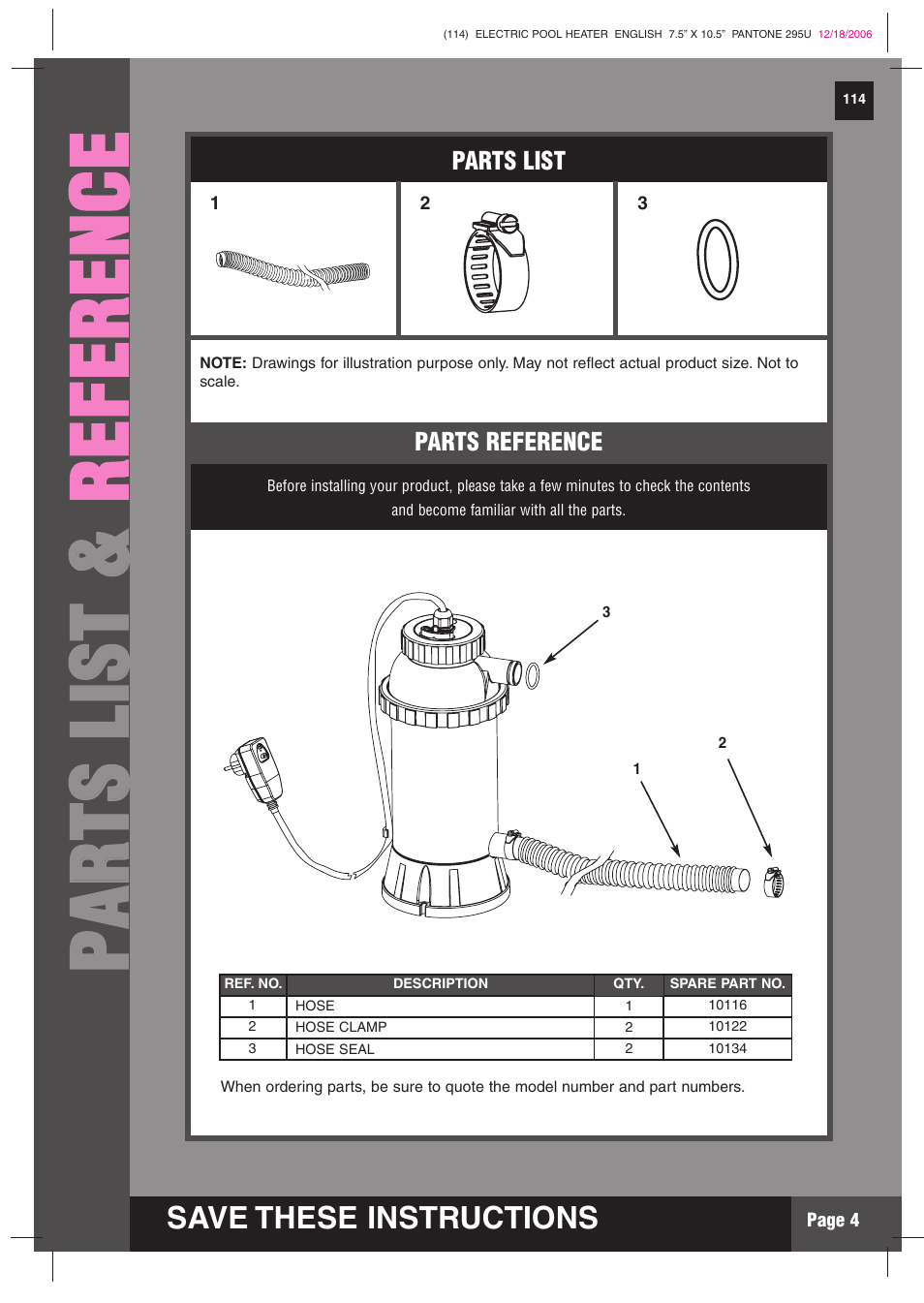 Intex Recreation HT30220 User Manual | Page 4 / 15