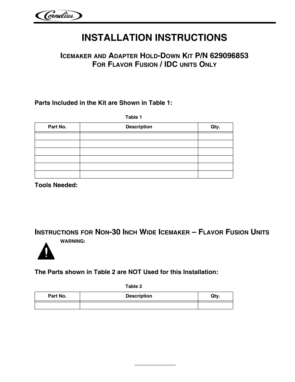 Cornelius Flavor Fusion 22127 User Manual | 9 pages