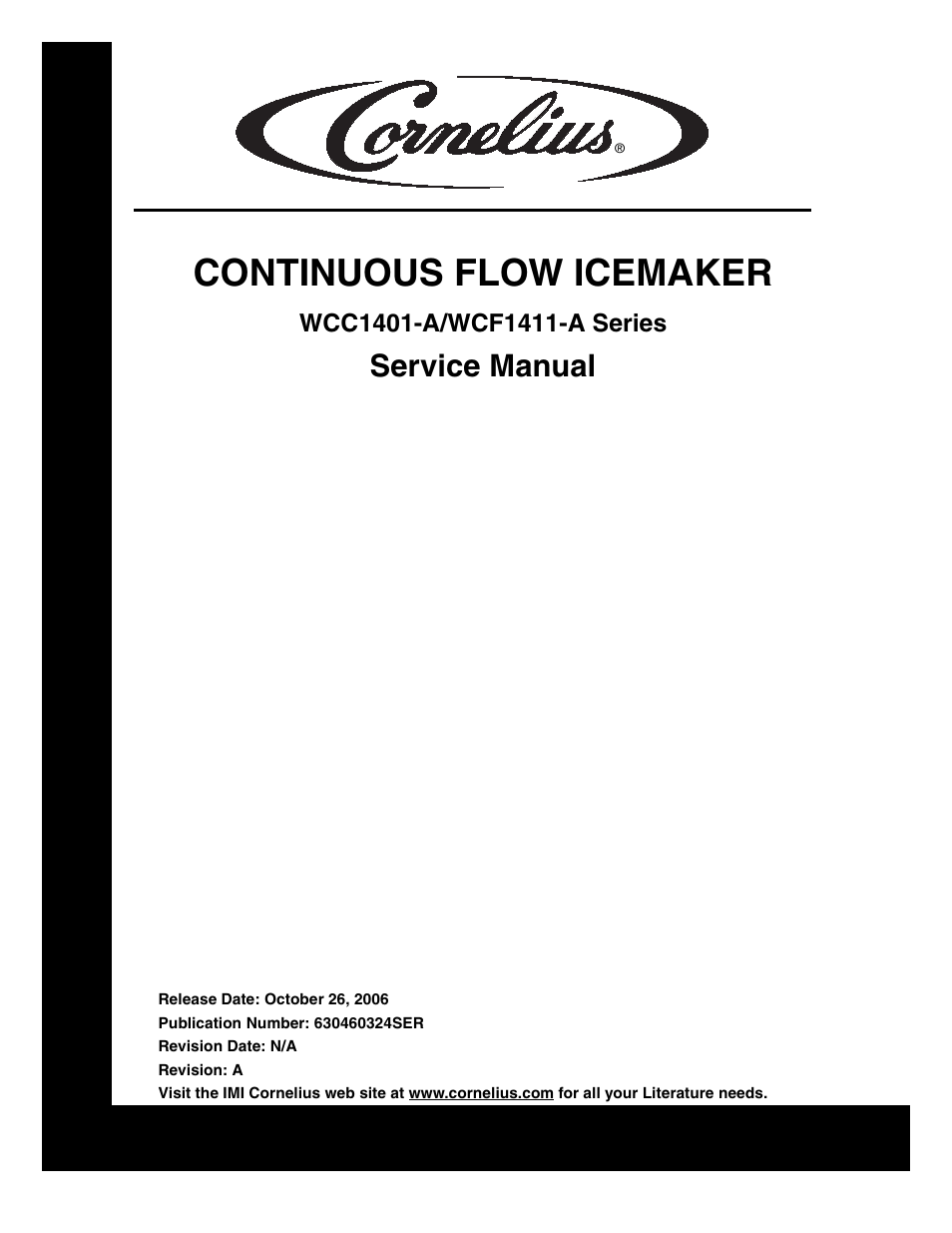 Cornelius WCF1411-A User Manual | 22 pages