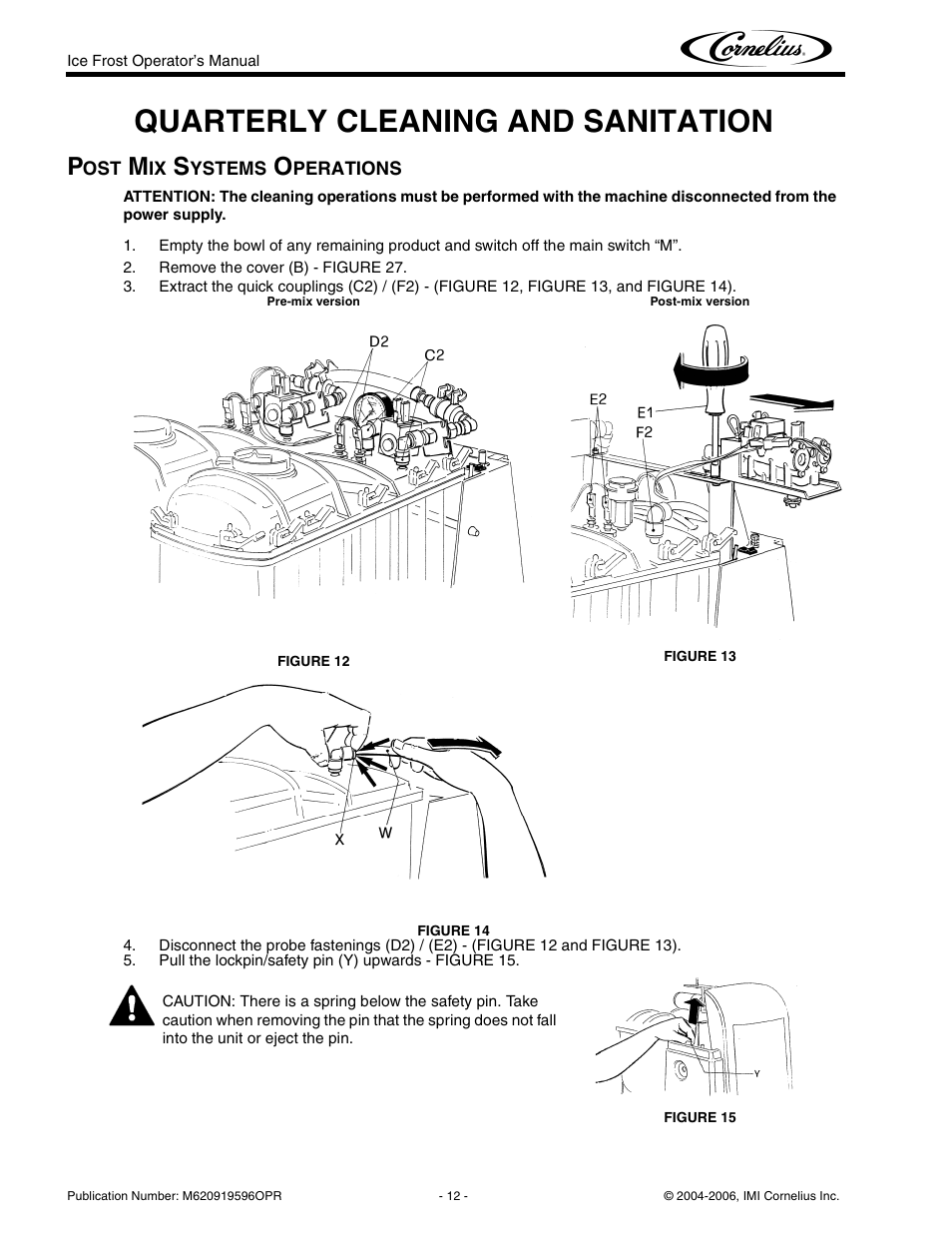 Quarterly cleaning and sanitation | Cornelius ICE FROST User Manual | Page 16 / 32