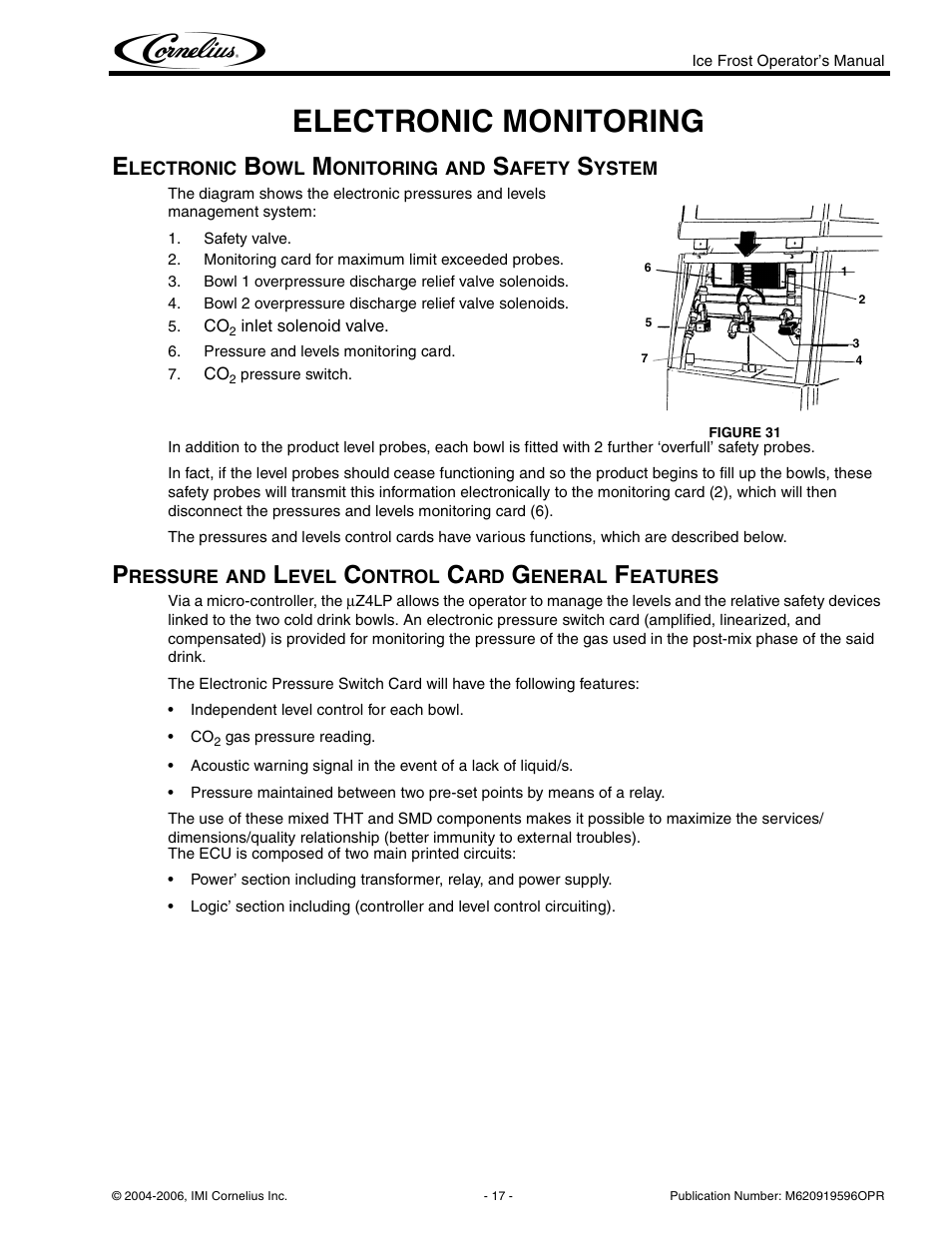 Electronic monitoring | Cornelius ICE FROST User Manual | Page 21 / 32