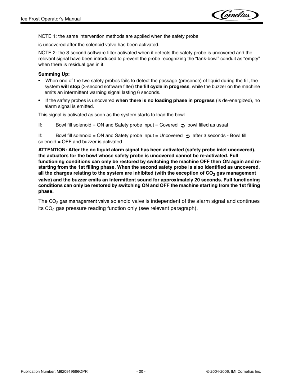Cornelius ICE FROST User Manual | Page 24 / 32