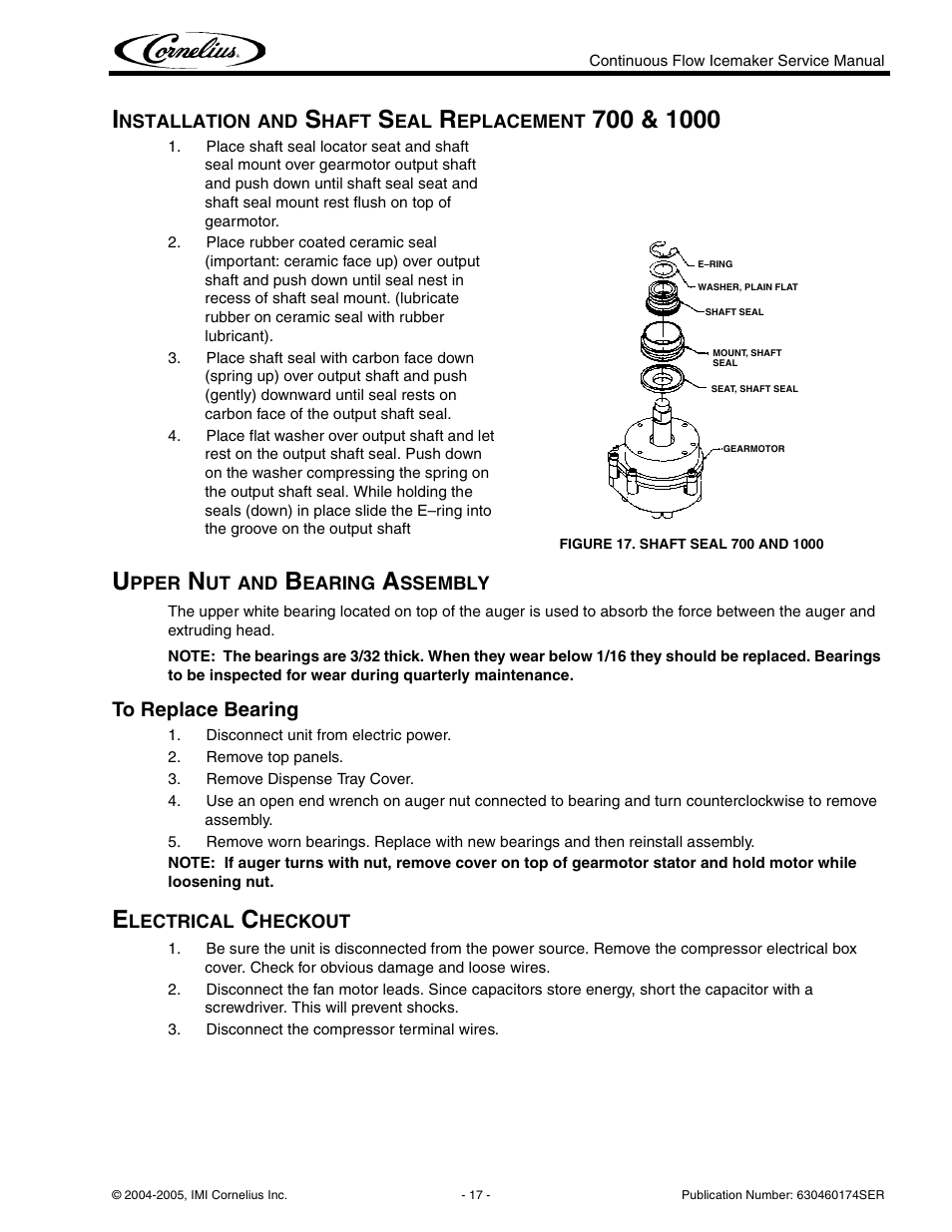 Cornelius 700 - Series User Manual | Page 21 / 26