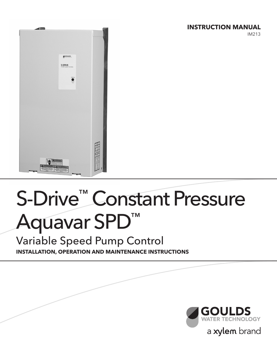 ITT S-DRIVE IM213 User Manual | 84 pages