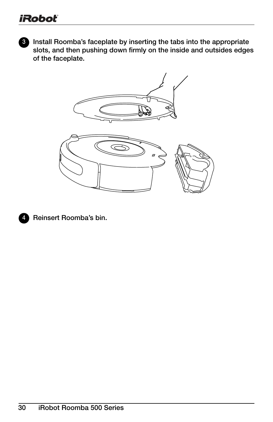 iRobot Roomba 600 Series User Manual | Page 30 / 36