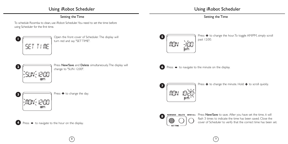 Using irobot scheduler | iRobot 4230 User Manual | Page 6 / 14