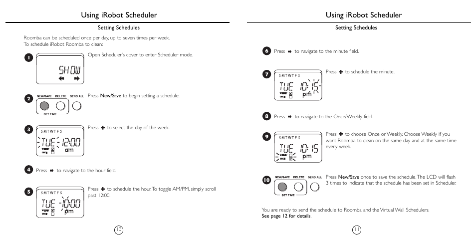 Using irobot scheduler | iRobot 4230 User Manual | Page 7 / 14