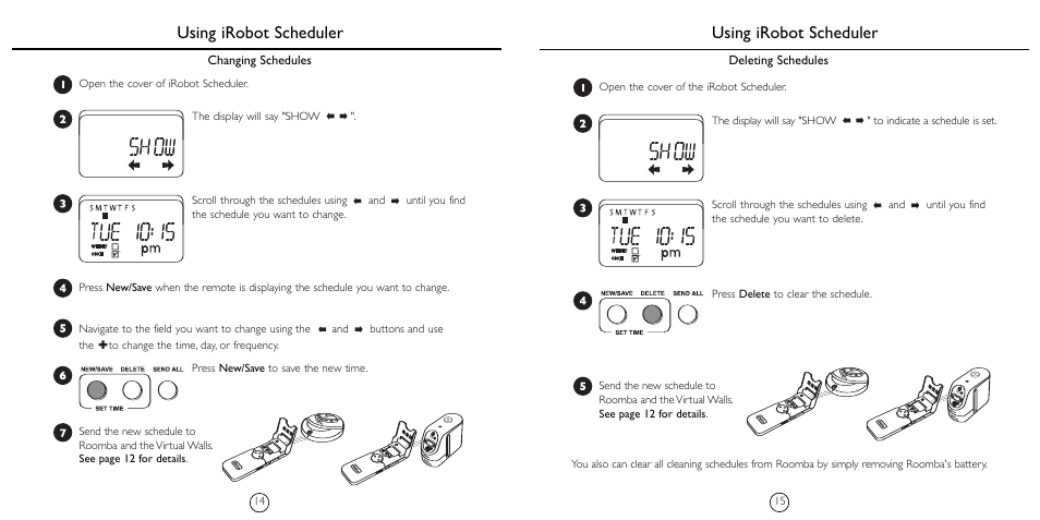 Using irobot scheduler | iRobot 4230 User Manual | Page 9 / 14