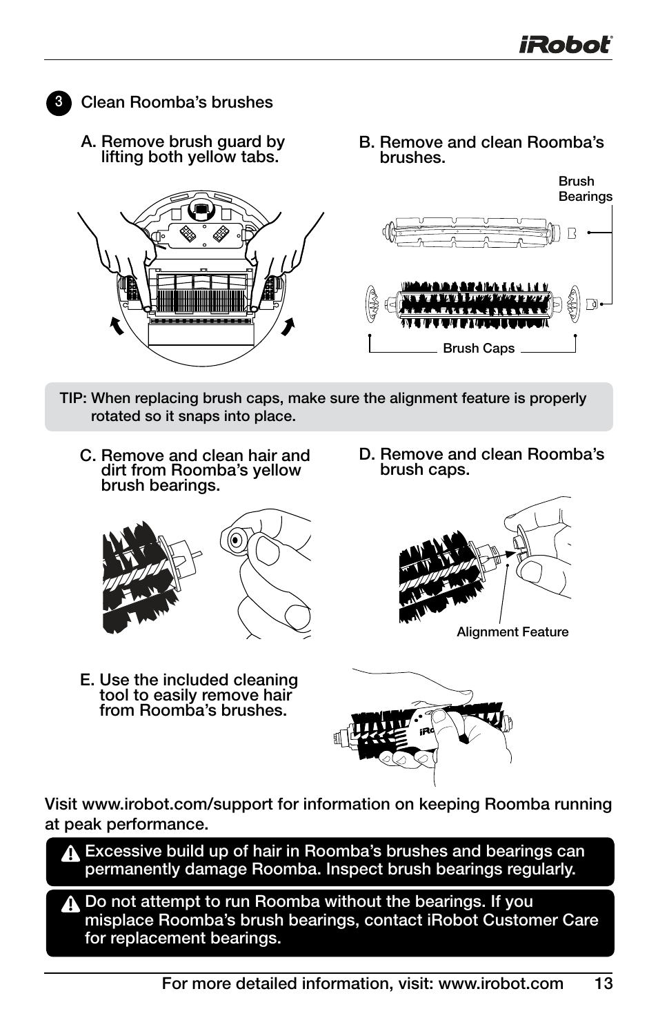 iRobot Roomba Discovery Series 430 User Manual | Page 13 / 16