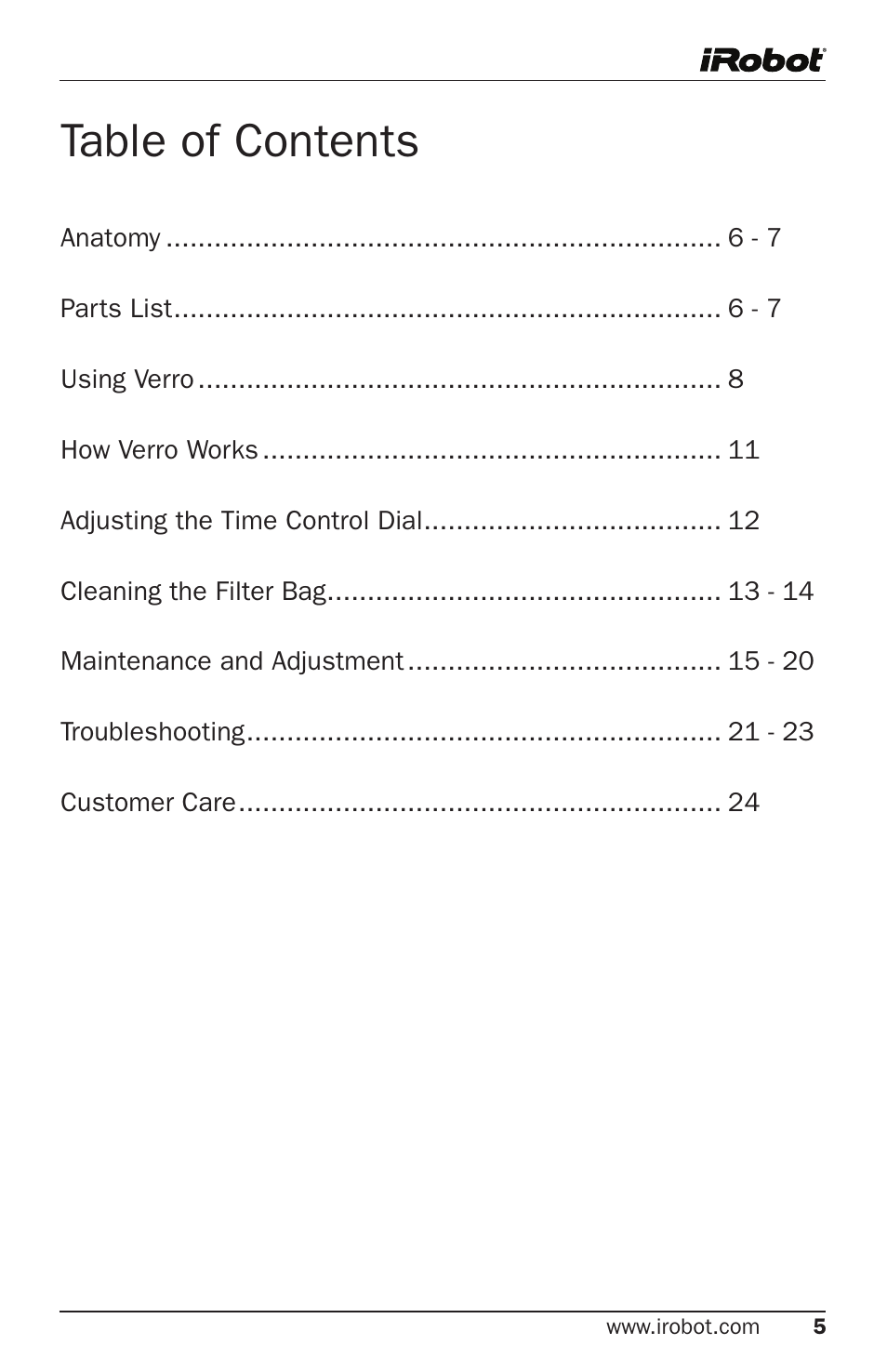 iRobot 300 User Manual | Page 5 / 28