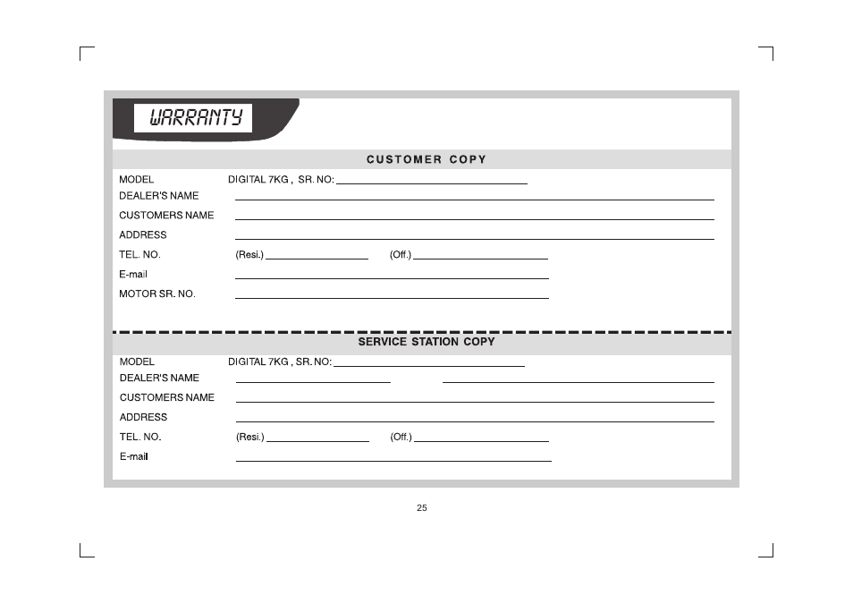 Warranty | IFB Appliances Digital 7kg User Manual | Page 32 / 33
