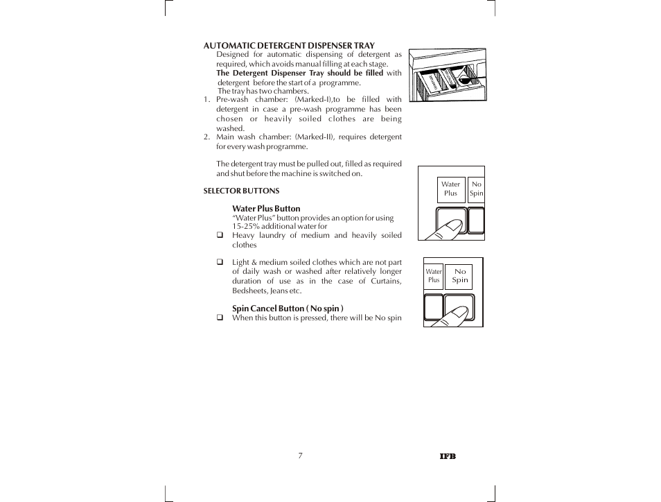 IFB Appliances SENORITA PLUS User Manual | Page 8 / 27